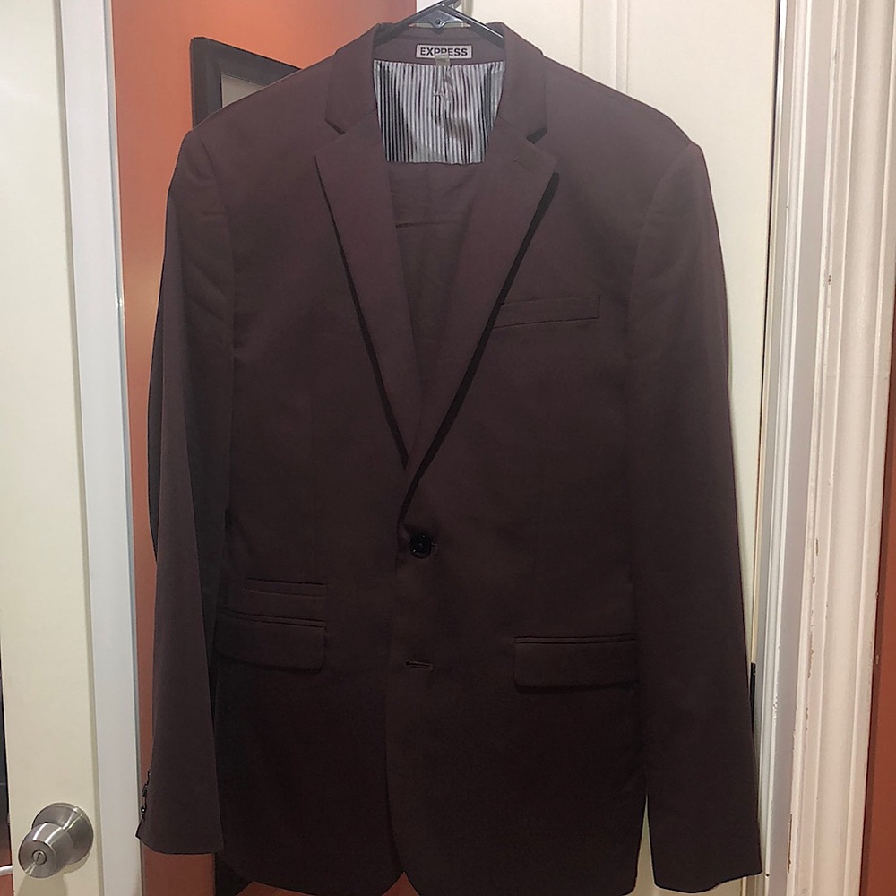 Maroon suit